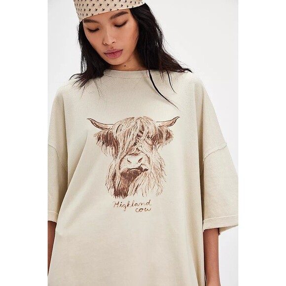 Free People We The Free Farm Friends Tee Top Oversized Cotton Graphic M 284003 - Picture 2 of 8